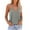 Gray, variant on Srogem Women's Camisole 2025 Summer Basic Sleeveless Zipper V Neck Casual Tank Tops Loose Strap Shirts