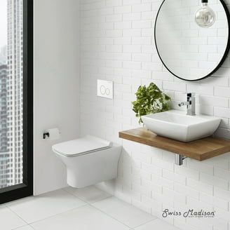 TOTO® Aquia® Wall-Hung Elongated Toilet and DuoFit® in-wall 0.9