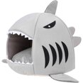 thumbnail image 3 of Cat Cave Bed Shark Pet Basket 2 en 1 Sofá y nido acogedor Cachorro cálido Saco de dormir interior Tienda de campaña para perros pequeños Gatito Conejo Hámster con cojín desmontable MFZFUKR ZYY-3061, 3 of 5