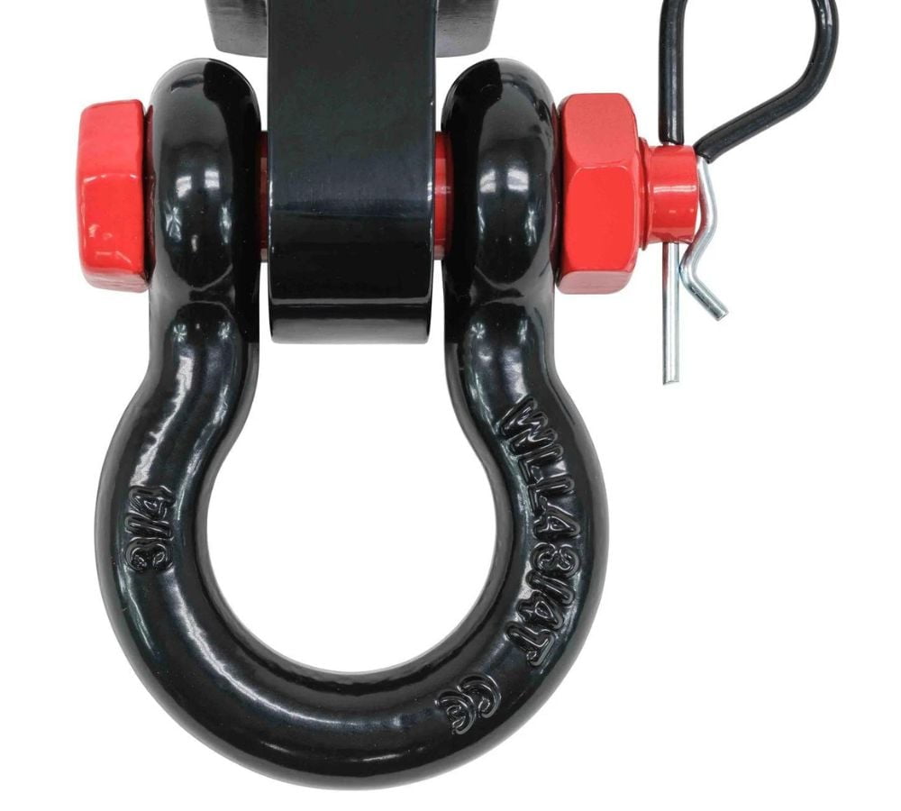 3 Point Trailer Hitch 2" Receiver & Shackle Hitch Receiver with 5/8" Hitch Lock Pin & 3/4'' D Ring Shackle - 11000 lbs WLL - Heavy Duty Trailer Draw Bar Adapter Category 1 Tractor Tow