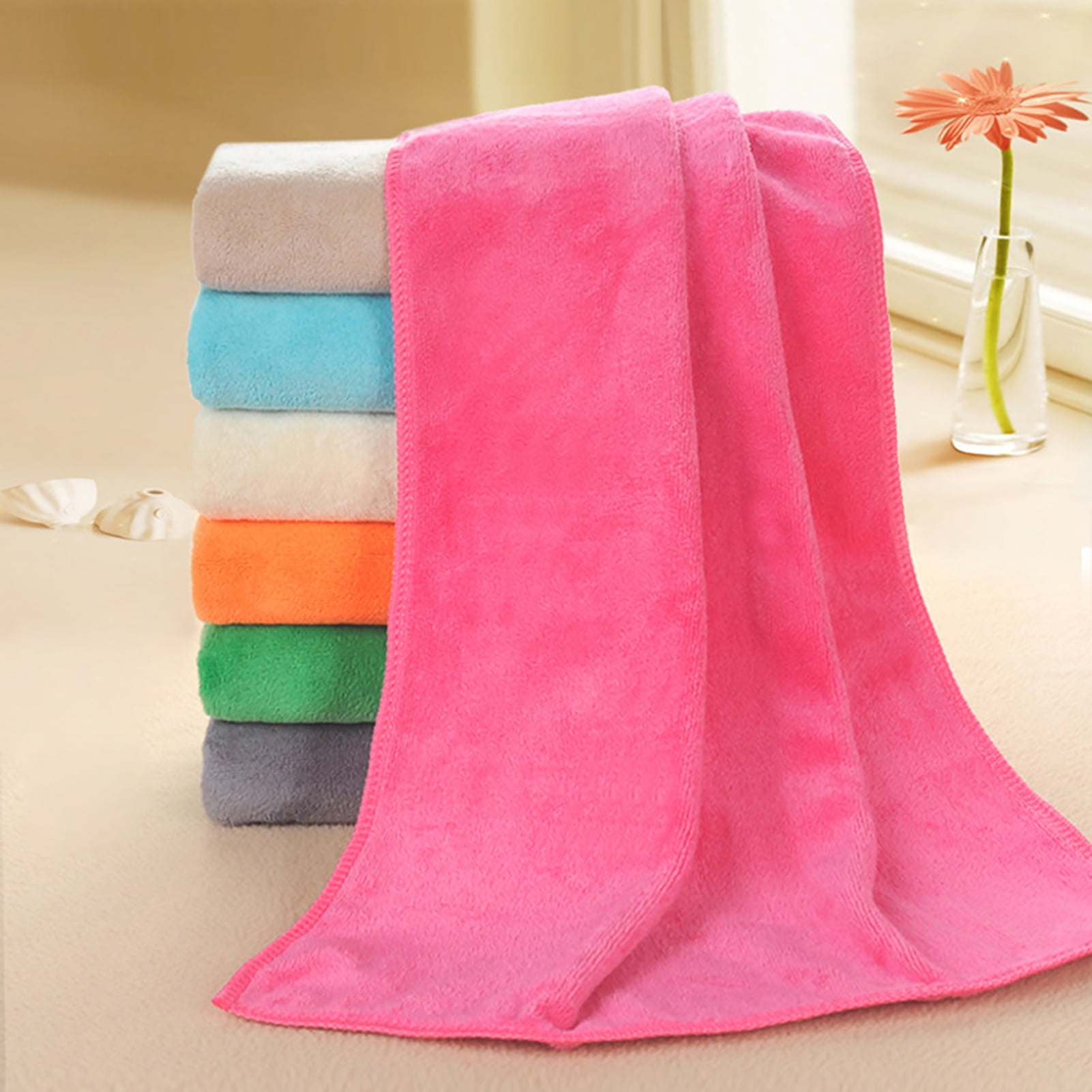 Microfiber Towel Absorbent Quick Dry Shower Salon Barber Shop Hair Drying Sight 