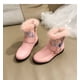 thumbnail image 1 of Disney niños frozen ELSA princesa niña botas gruesas de cuero cálido botas Martin zapatos de algodón boots30-Insole 19,2 cm Gao Jinjia LED, 1 of 2