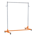 thumbnail image 1 of 220 LB Capacity Commercial Garment Rack | 59" Heavy-Duty Z-Rack with Nesting Base & 360° Wheels for Retail/Home, 1 of 9