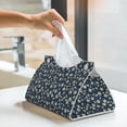 thumbnail image 5 of Goofa Daisy Floral B Pattern Triangle Square Tissue Box Cover, Modern PVC Leathe Facial Paper Holder,Decorative Holder/Organizer for Bathroom Vanity Countertop, 5 of 9