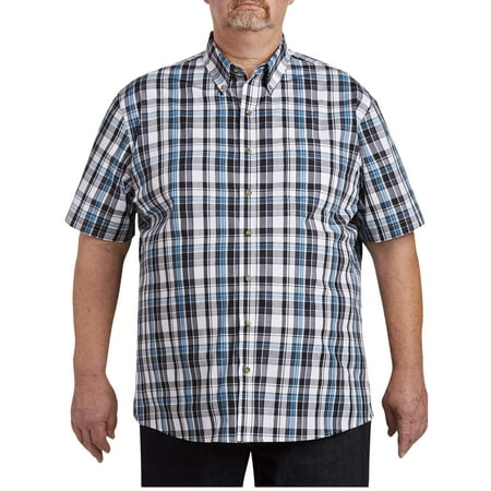 Heritage Plaid Shirt - Men's Big & Tall Easy Care Short Sleeve Plaid Shirt, up to size 7XL