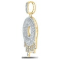 thumbnail image 2 of 10kt Yellow Gold Mens Round Diamond "O" Letter Charm Pendant 3/4 Cttw, 2 of 2