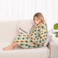 thumbnail image 3 of Football Helmet Beige Pattern Teens Oversized Sherpa Wearable Blanket Hoodie, Hooded Blanket Sweatshirt with Large Pockets, 3 of 6