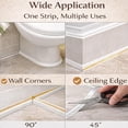 thumbnail image 4 of Ceramic Tile Gap Tape,Waterproof Wall Gap Sealing Self Adhesive Trim Tape,6m X 8mm Caulking Sealing Tape, Edge Sealant Trim for Ceiling Kitchen Sink Stove Wall Corners Bathtub (Rainbow Gold), 4 of 6