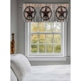 thumbnail image 4 of Kitchen Valances for Window, Retro Country Texas Western Star Light Filtering Rod Pocket Valance Curtain, Rustic Vintage Wood Plank Short Curtains Window Topper for Bedroom Living Room 54x18in, 4 of 8