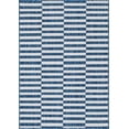 thumbnail image 4 of Unique Loom Outdoor Striped Collection Area Rug - Striped (4' 1" x 6' 1" Rectangle Blue/Ivory), 4 of 7