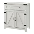 thumbnail image 6 of Walker Edison Modern Farmhouse 2 Barn Door Accent Cabinet, Brushed White, 6 of 11