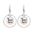 thumbnail image 1 of Tailandia símbolo nacional el patron de referencia Los pendientes cuelgan del aro de la joyería del círculo de la gota Unbranded M, 1 of 3