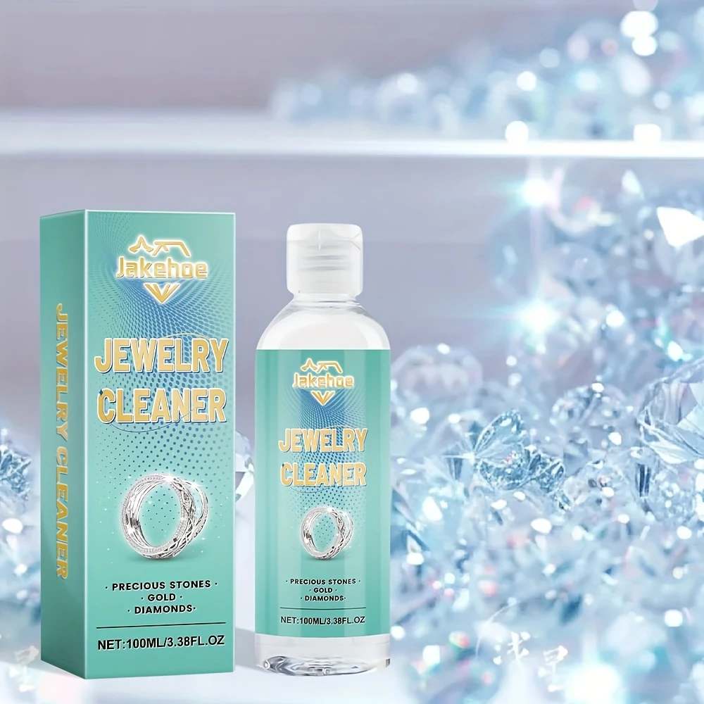 Multi-Purpose Jewelry Cleaning Solution (100ml) — A Safe Cleaning Formula for Gold, Silver, Diamonds, and Pearls; A Universal Stain Remover and Anti-Tarnishing Agent for All Metals and Gemstones