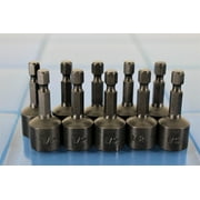 TEMO 10 pc Impact Ready 1/2 Inch (13 mm) Magnetic Nutsetter Set
