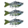 thumbnail image 4 of Lot de 3 Leurres de Pêche Réutilisables avec Perles Attraction Extérieure Swimbaits Artificiels Crankbait 10cm Type 6, 4 of 8