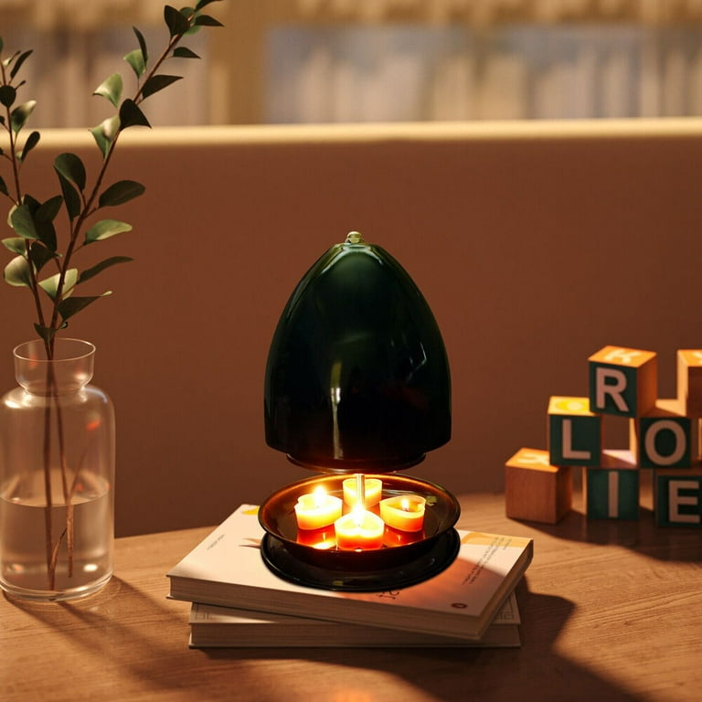 Double Walled Tea Light Oven Ceramic Radiator Heat Tea Light Stove Candle  Heater for up to 4 to 6 Tealight Candles, Tealight Fireplace Tealight  Heater