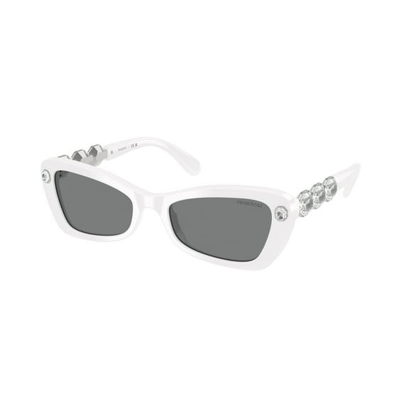 Swarovski SK 6033 Plastic Womens Irregular Sunglasses White 54mm Adult