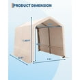 thumbnail image 6 of CazToi Outdoor Portable Storage Shed Roll-Up Door Vent 240G Heavy-Duty Waterproof PE Tarp UV Resistant for Motorcycle Firewood Garden Tools, 6 of 6