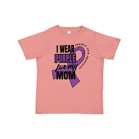 

Inktastic Chronic Pain I Wear Purple For My Mom Gift Toddler Boy or Toddler Girl T-Shirt