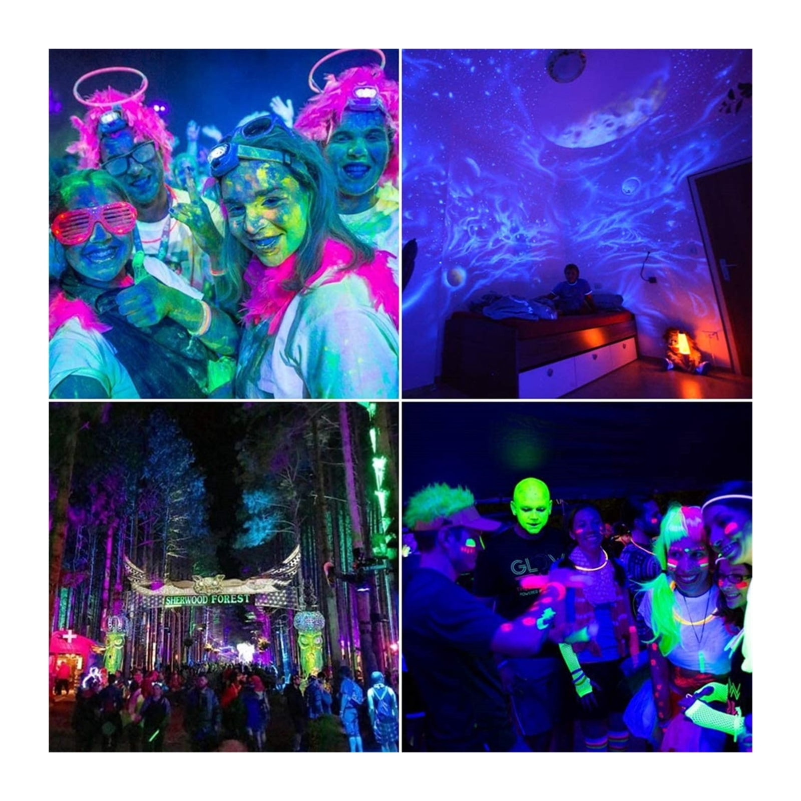 IP66 Waterproof UV Flood Light Led Black Light 395nm-405nm UV Resin Curing Light Outdoor Ultravilet Lamp For Party Sta Decor ,Save Energ