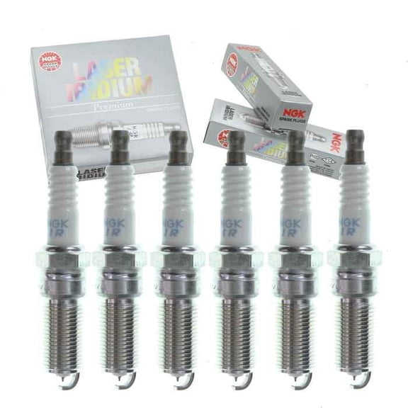 6 pc NGK Laser Iridium Spark Plugs compatible with Ford Flex 3.5L V6 2009-2012