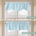 thumbnail image 5 of Tie Up Valance Curtain for Kitchen, White Polka Dot on Blue Rod Pocket Short Curtains Adjustable Tie-Up Shade Valances, Modern Minimalist Art Window Treatment for Bathroom Living Room Bedroom, 5 of 9