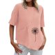 thumbnail image 1 of Moda Mujer Verano Casual Manga Corta Cuello Redondo Estampado Blusa Camiseta Wmkox8yi bvn1298, 1 of 4
