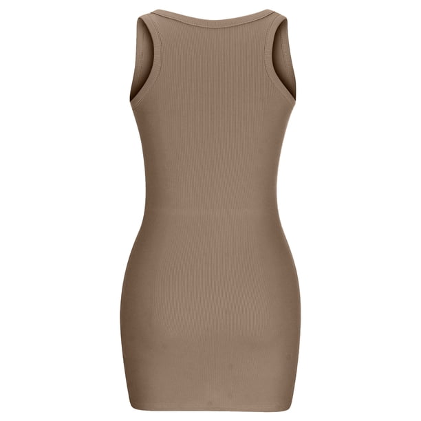 Clearance Items,Women Dress,Women Sexy Sleeveless Tank Dresses Crewneck  Summer Color Tight Stretch Dress Form-fitting Sleeveless Tank Dress with a  Sexy Crewneck and Stretch Fabric - Walmart Business Supplies