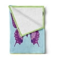 thumbnail image 2 of Butterfly Soft Flannel Fleece Blanket, Pop Art Swallowtail Pavilions Wild Life Transcendent Energies of Miraculous Wings, Cozy Plush for Indoor and Outdoor Use, 60" x 80", Multicolor, by Ambesonne, 2 of 5