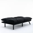 thumbnail image 2 of Black modern folding sofa bed with adjustable arm and back for small rooms, 2 of 6