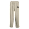 thumbnail image 6 of Mens Casual Joggers Pants Cotton Drawstring Chino Hiking Pants Outdoor Sweatpants with Pockets Joggers Sweatpants ,XL-Khaki, 6 of 6