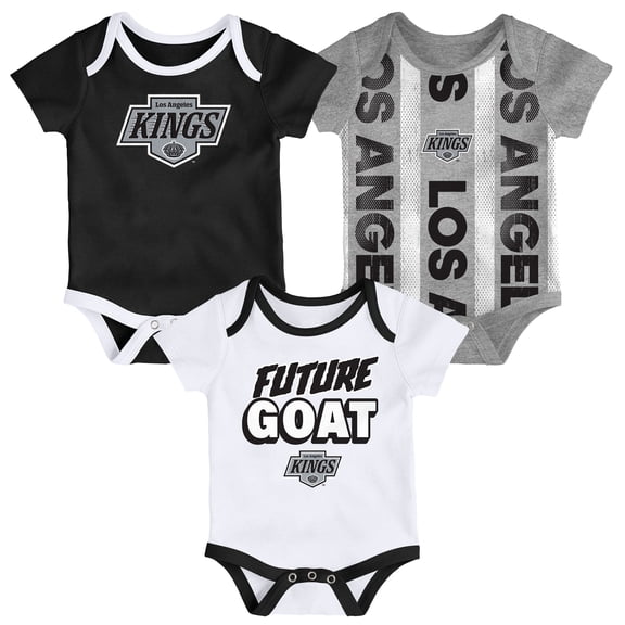 Newborn Los Angeles Kings Loyal Buddies Three-Pack Bodysuit Set