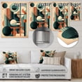 thumbnail image 4 of Designart "Mid Century Momentum Orange and Green IV" Modern Midcentury Metal Art Living Room, 4 of 5