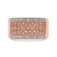 thumbnail image 2 of AFFY 0.04 Ct Round White Natural Diamond Wedding Band Ring in 14k Rose Gold Over Sterling Silver (Clarity I2-I3) Ring Size : 9.5, 2 of 7