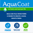 Aqua Coat, Best Wood Grain Filler. Clear Gel, Water Based, odor, Fast