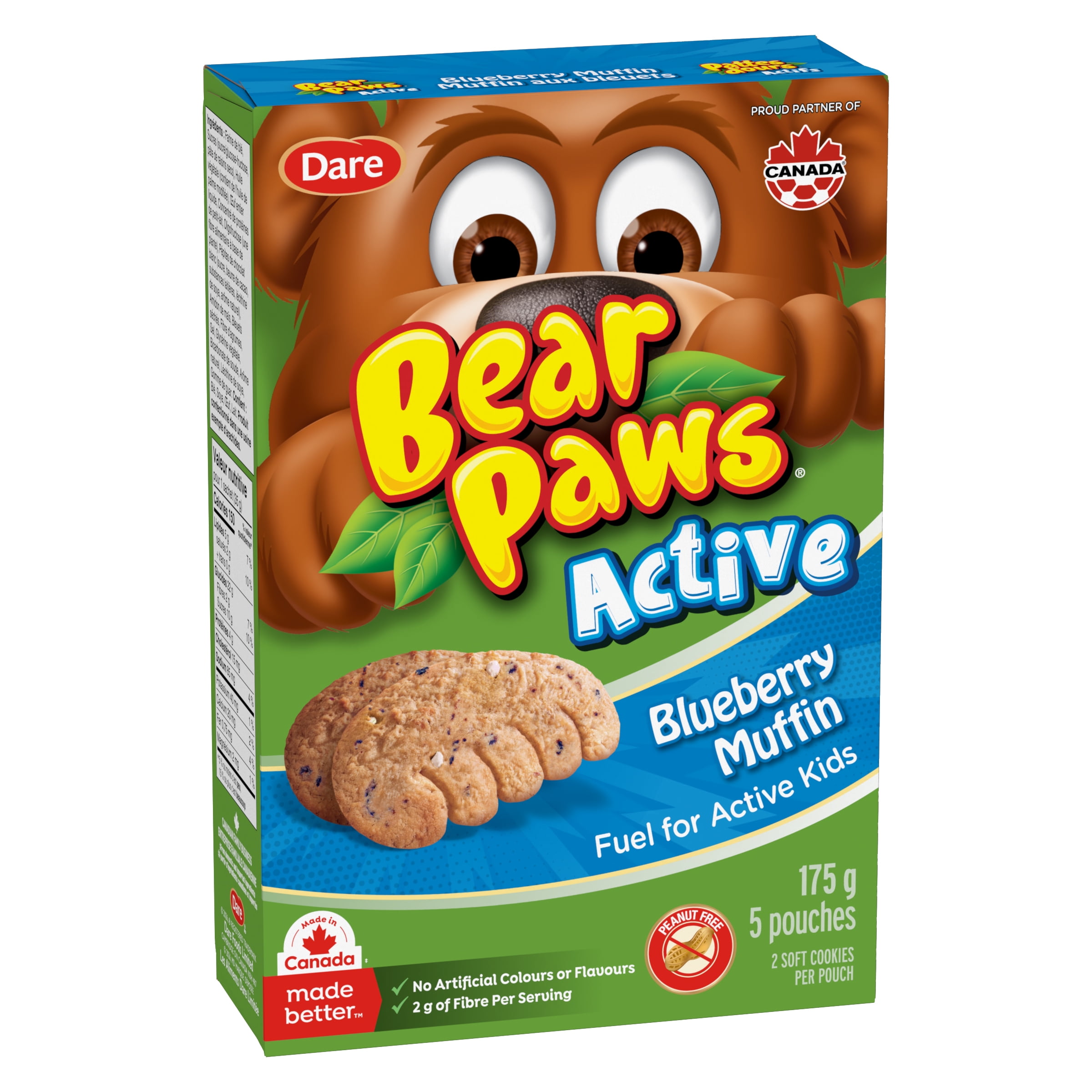 Bear Paws Active Blueberry Muffin 175g, Bear Paws Active Blueberry Muffin 175g
