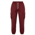 thumbnail image 3 of yillto Women Cargo Sweatpant with Pockets Elastic Waist Casual Athletic Workout Pants Running Joggers Sweatpants, 3 of 4
