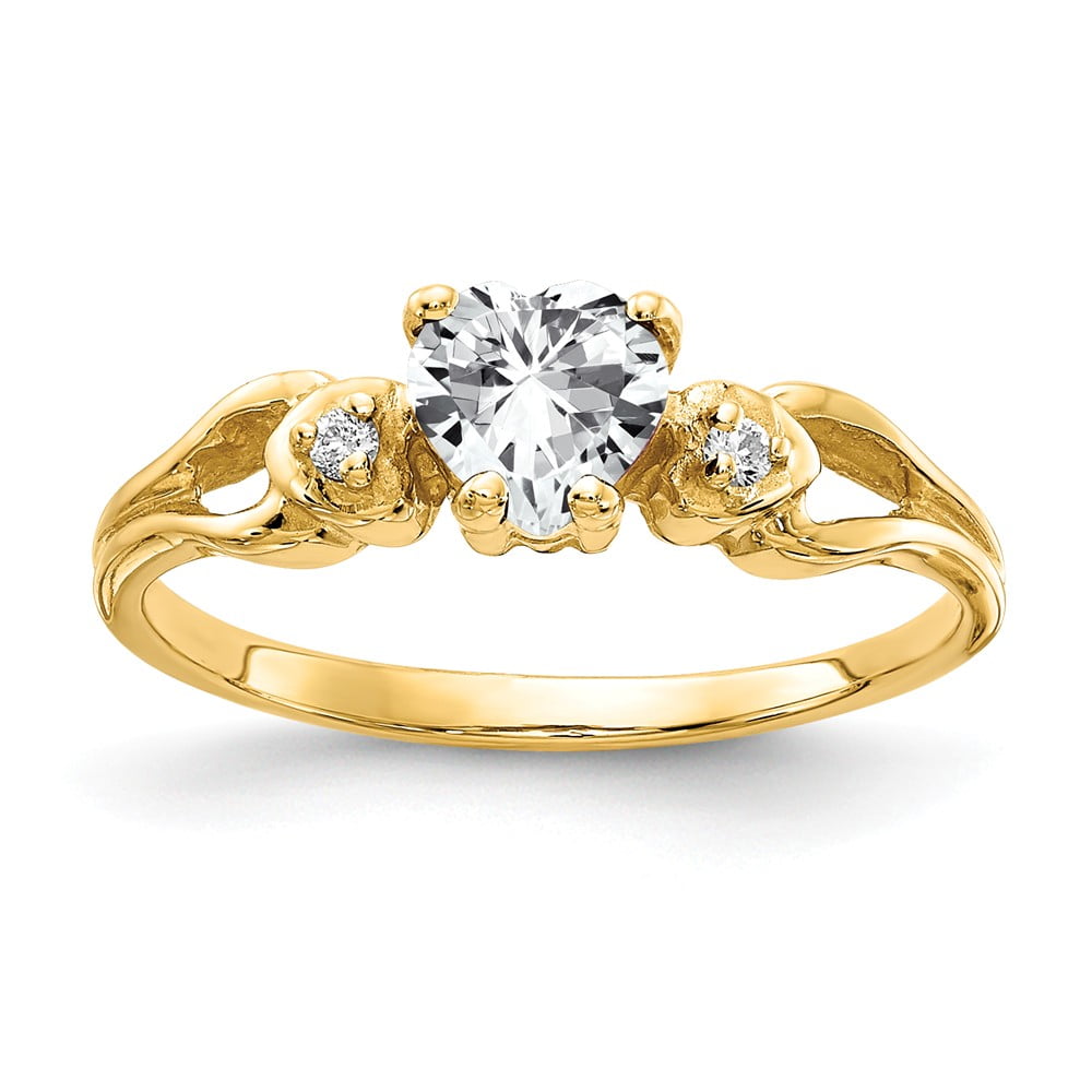 14K Yellow Gold Cubic Zirconia Halo Wedding/Engagement Bridal Ring Set 5mm Sz 7 