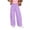 Purple, variant on Lmueinov Women's Plaid Checkered Elastic Waist Wide Leg Pants, Soft Stretchy Casual Loose Long Trousers for Daily Commute Wear S-2XL
