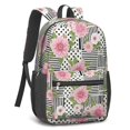 thumbnail image 2 of Pioneer Flower Floral Print Pattern 17" School Backpacks for Teens,Waterproof Oxford Fabric,S-Shape Padded Straps for School,Travel,Hiking,Camping, 2 of 5