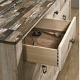 thumbnail image 6 of Imerland Contemporary White Wash Finish Bedroom Set with King Sleigh Bed, Dresser, Mirror, Two Nightstands, Chest, 6 of 15
