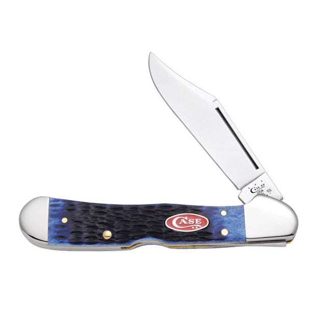 Case Navy Blue Bone Copperlock Pocket Knife