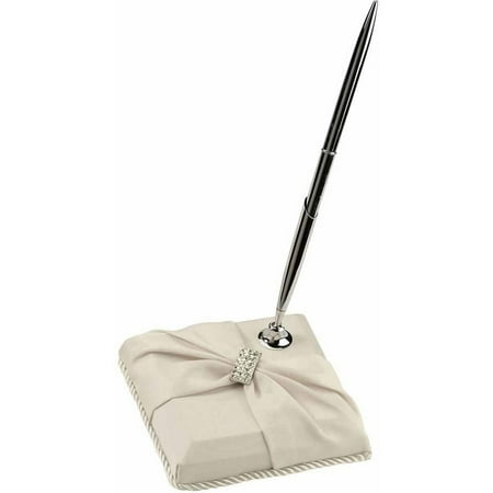 Ivory Silver Pens - Satin Sash Pen Set, Ivory