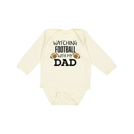 

Inktastic Watching Football with My Dad Gift Baby Boy or Baby Girl Long Sleeve Bodysuit