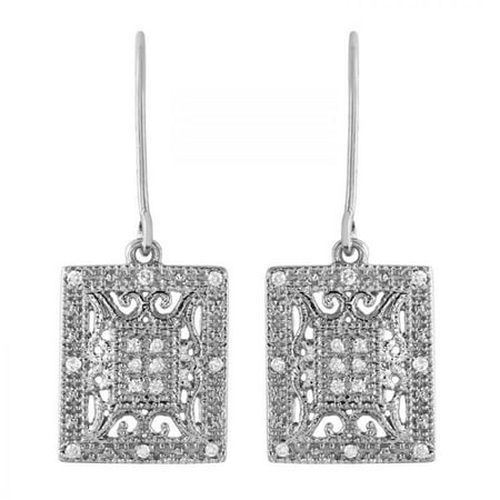 Foreli 0.14CTW Diamond 10k White Gold Earrings