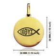 thumbnail image 2 of Stainless Steel Religious Ichthus Fish Round Medallion Pendant Necklace, 2 of 3