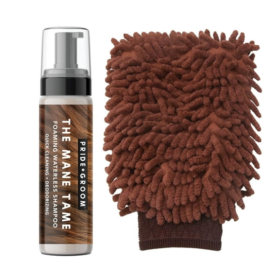 Pride and Groom The MITT KIT: A Waterless Bath for Dogs - Foaming Dry Shampoo and a Pet Sensitive Glove for a Rinse Free Cleanse and to Eliminate Odor
