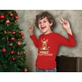 thumbnail image 3 of Tstars Merry Chirstmess Cute Reindeer Xmas Lights Toddler Kids Long sleeve T-Shirt, 3 of 6
