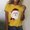 #622-Yellow, variant on Haivin Women's Santa Claus Print T-Shirt, Short Sleeve Round Neck Cotton Top, Casual Christmas Graphic Tee for Holiday Party and Daily Wear