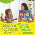 thumbnail image 4 of 26pcs Alphabet ABC Flash Cards with Animal Masks, Colorful Alphabet Mask Cards, Cards,Interactive Educatio Flash Educational, 4 of 9